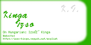 kinga izso business card